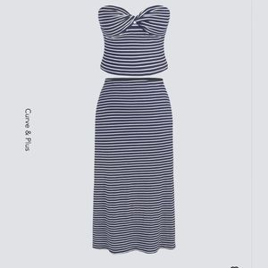 2 piece Navy Blue Skirt set from Cider Size 3xl